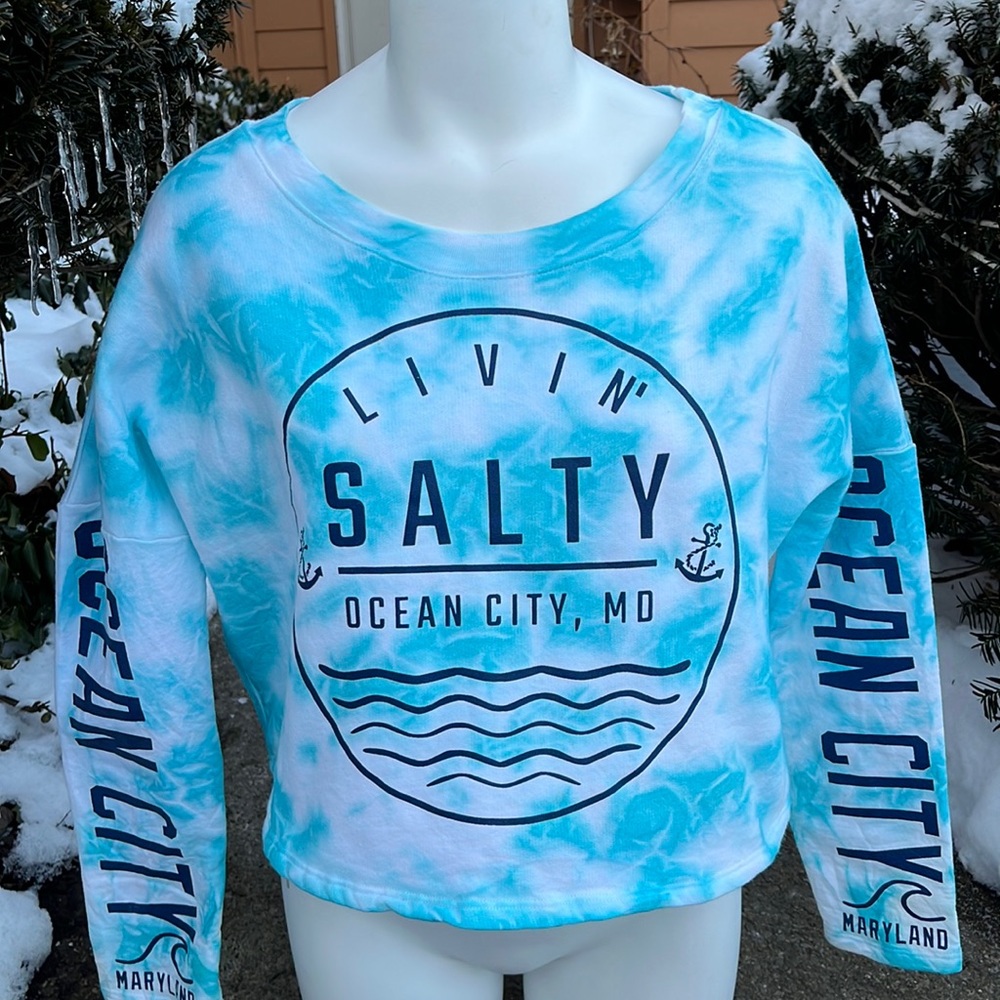 Livin’ Salty-Ocean City MD crop sweatshirt M